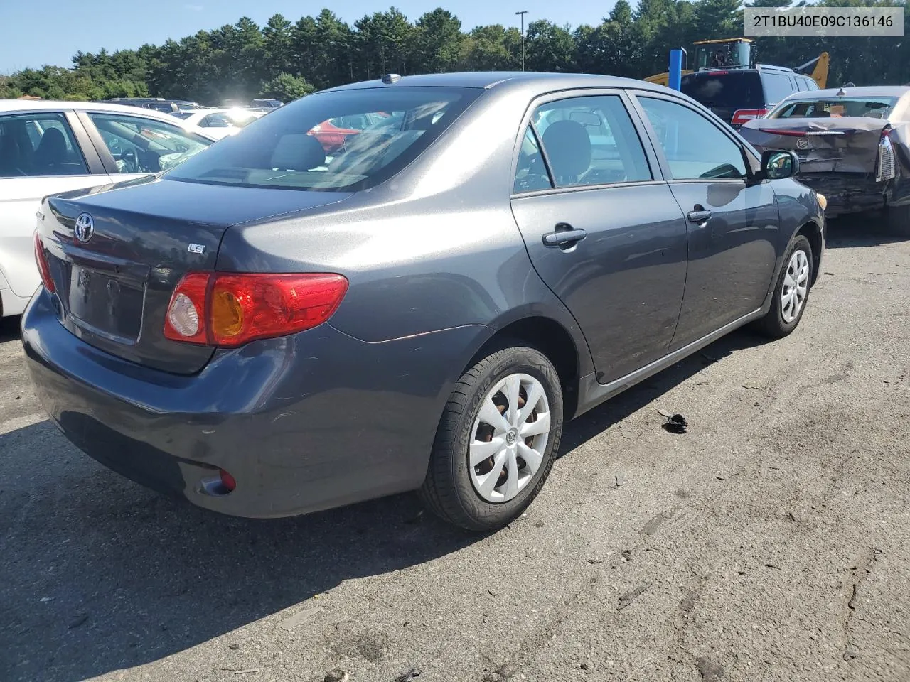 2T1BU40E09C136146 2009 Toyota Corolla Base