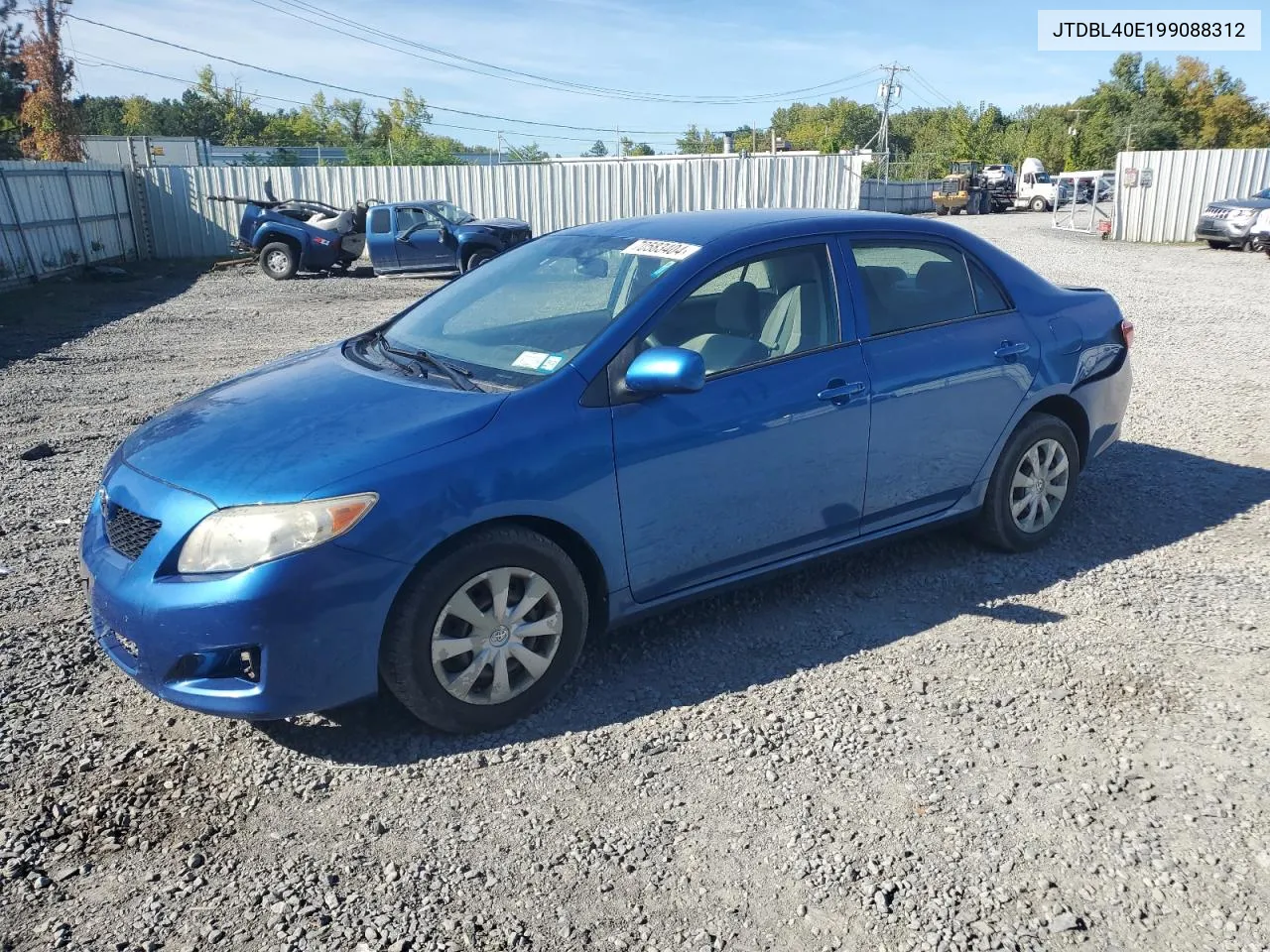 2009 Toyota Corolla Base VIN: JTDBL40E199088312 Lot: 70583404