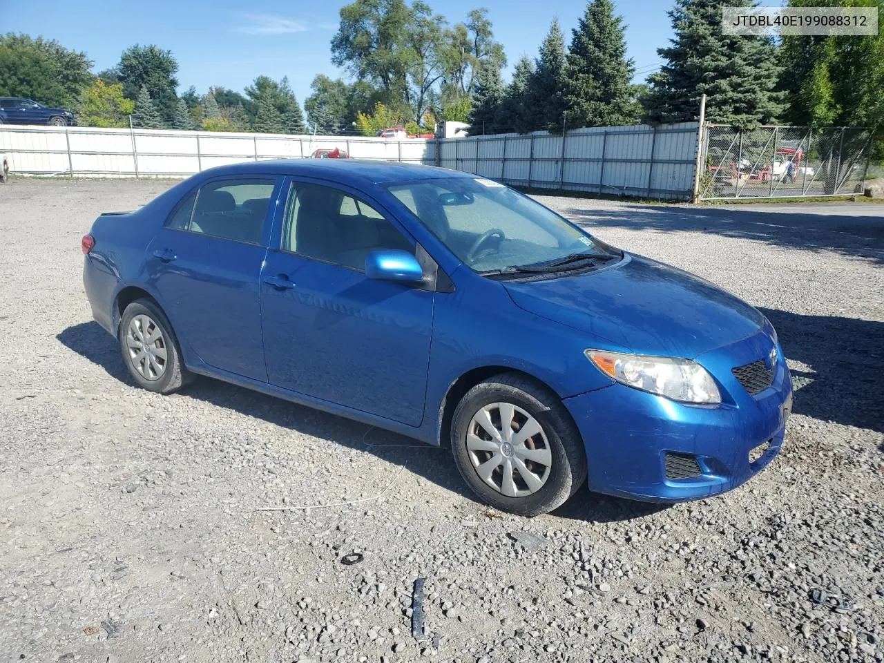 2009 Toyota Corolla Base VIN: JTDBL40E199088312 Lot: 70583404