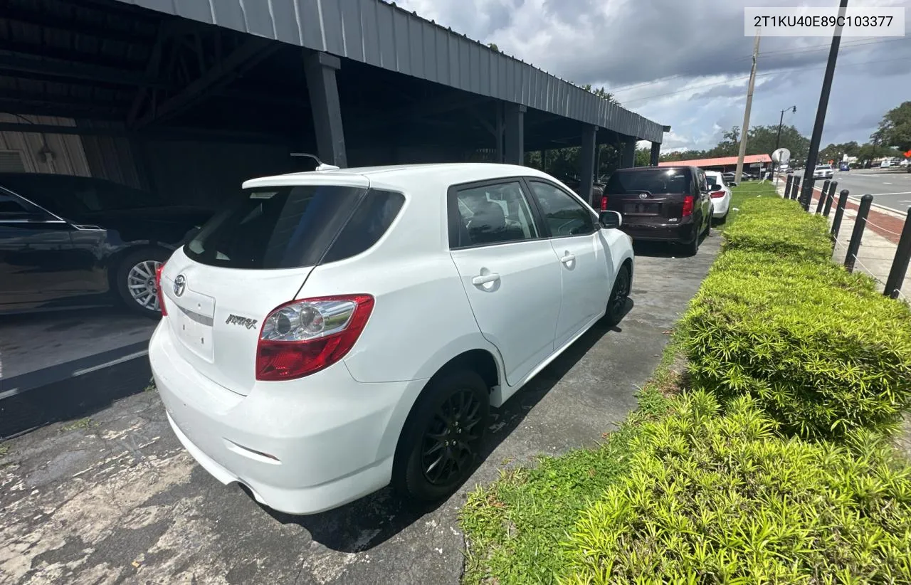 2009 Toyota Corolla Matrix VIN: 2T1KU40E89C103377 Lot: 71318234