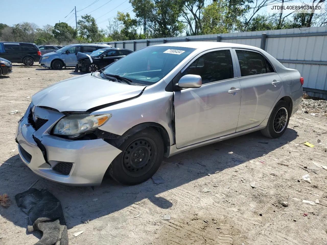 2009 Toyota Corolla Base VIN: JTDBL40E899034120 Lot: 71886484