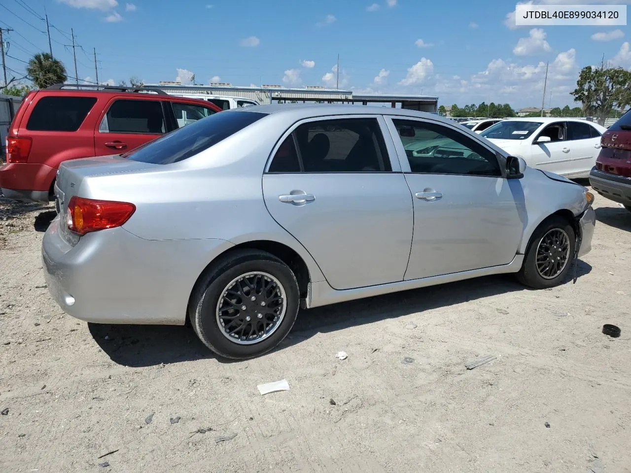 2009 Toyota Corolla Base VIN: JTDBL40E899034120 Lot: 71886484