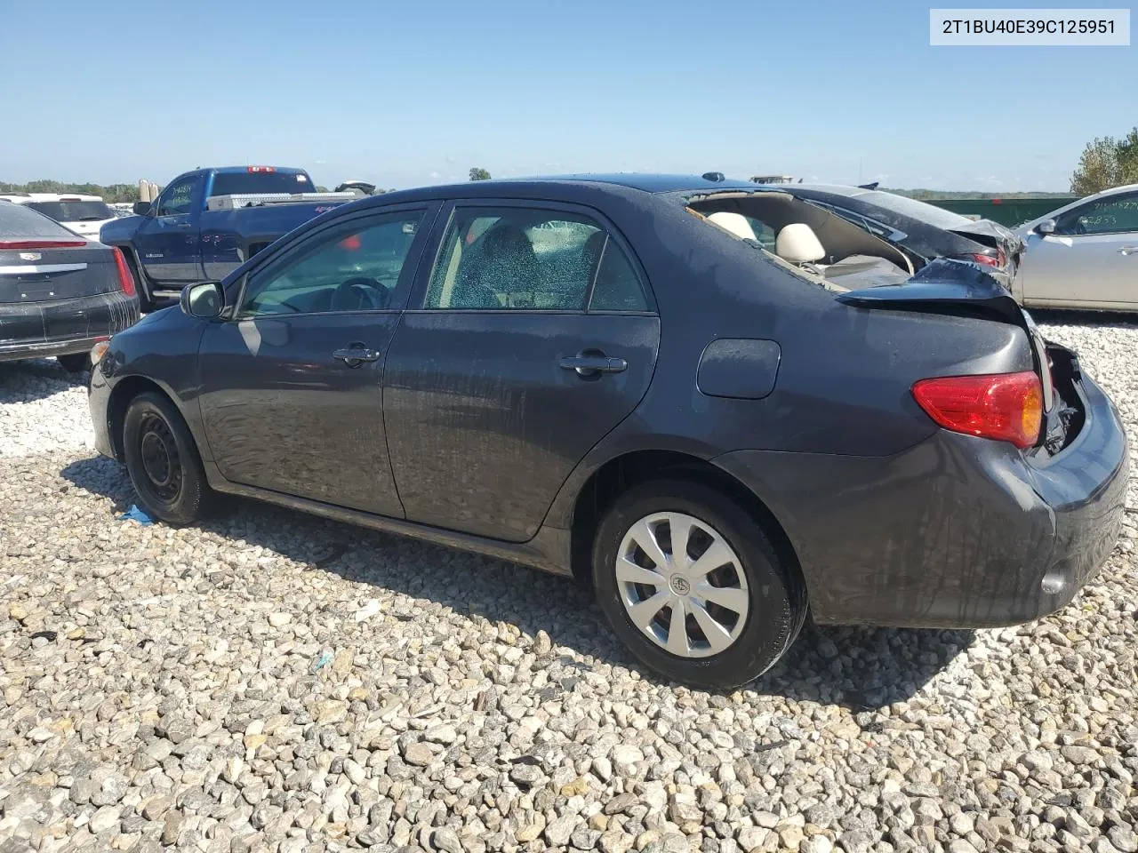 2009 Toyota Corolla Base VIN: 2T1BU40E39C125951 Lot: 72084204