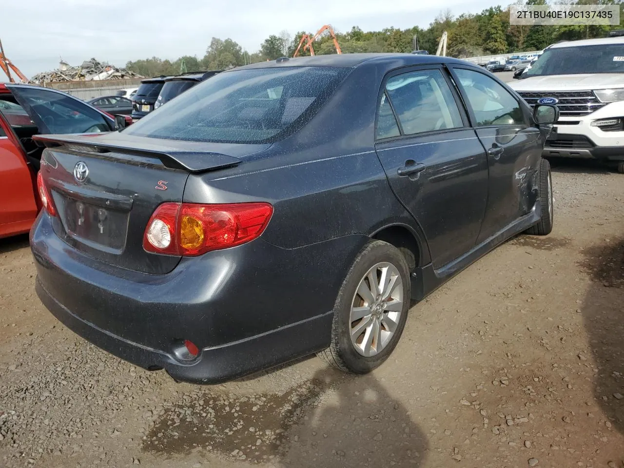 2009 Toyota Corolla Base VIN: 2T1BU40E19C137435 Lot: 72315024