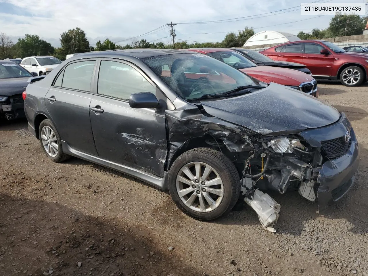 2009 Toyota Corolla Base VIN: 2T1BU40E19C137435 Lot: 72315024