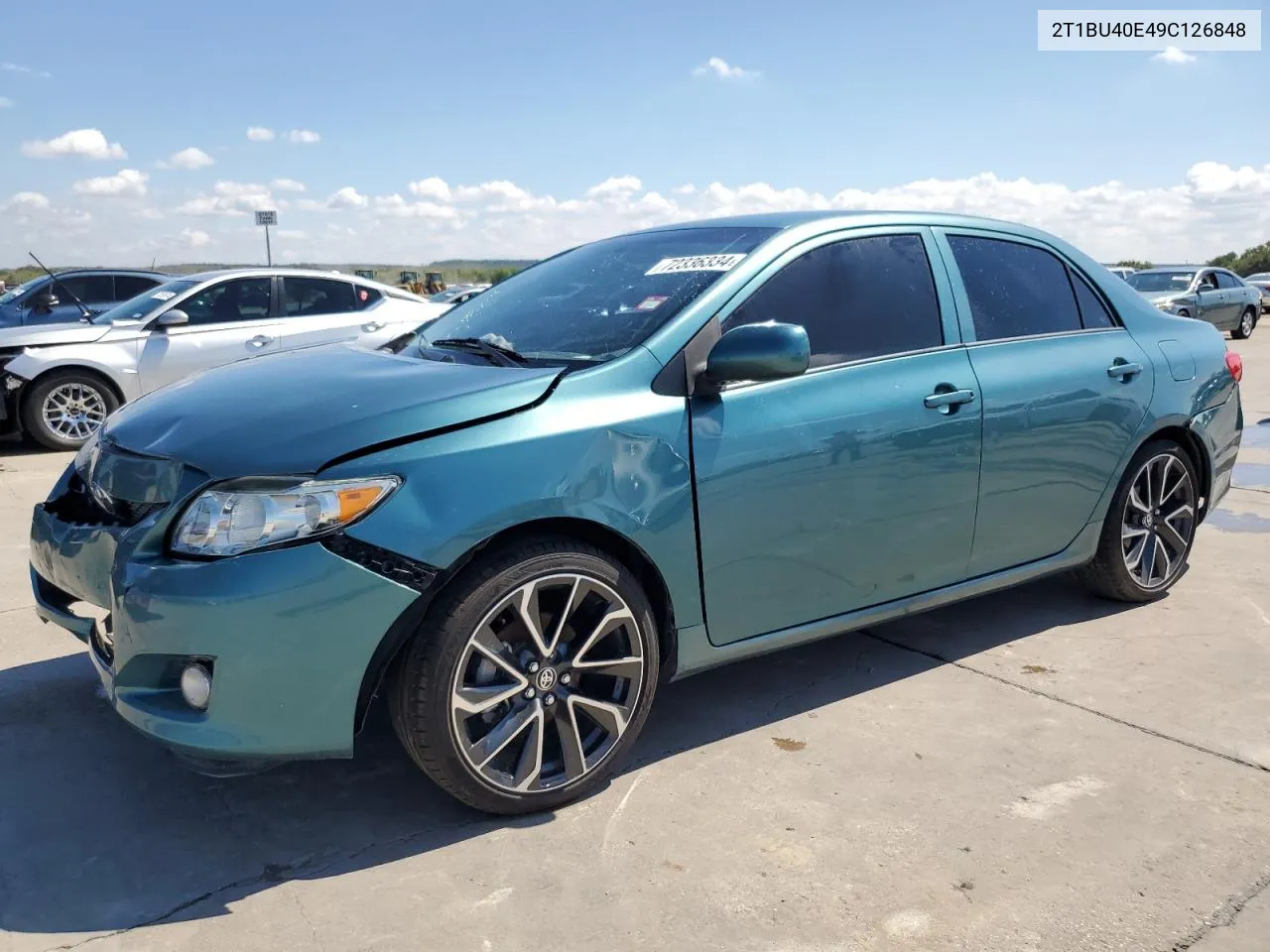 2009 Toyota Corolla Base VIN: 2T1BU40E49C126848 Lot: 72336334