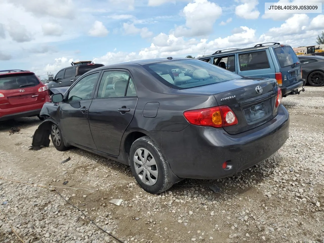 2009 Toyota Corolla Base VIN: JTDBL40E39J053009 Lot: 72410624