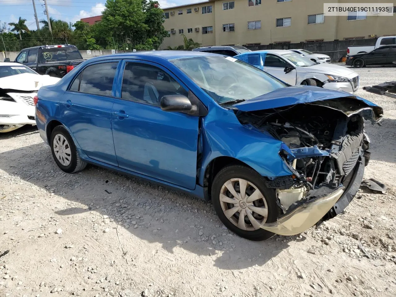 2009 Toyota Corolla Base VIN: 2T1BU40E19C111935 Lot: 73061874