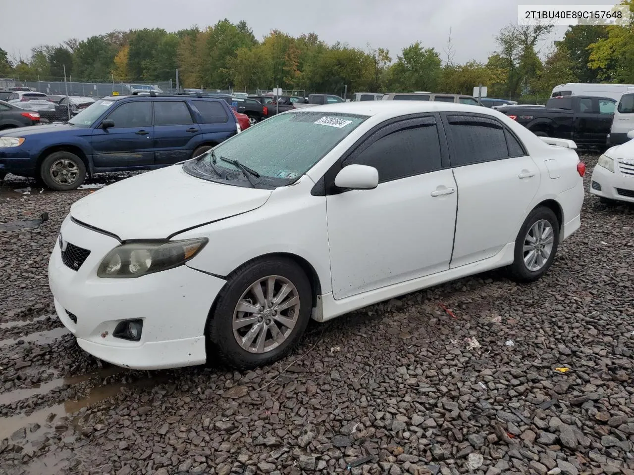 2009 Toyota Corolla Base VIN: 2T1BU40E89C157648 Lot: 73282604