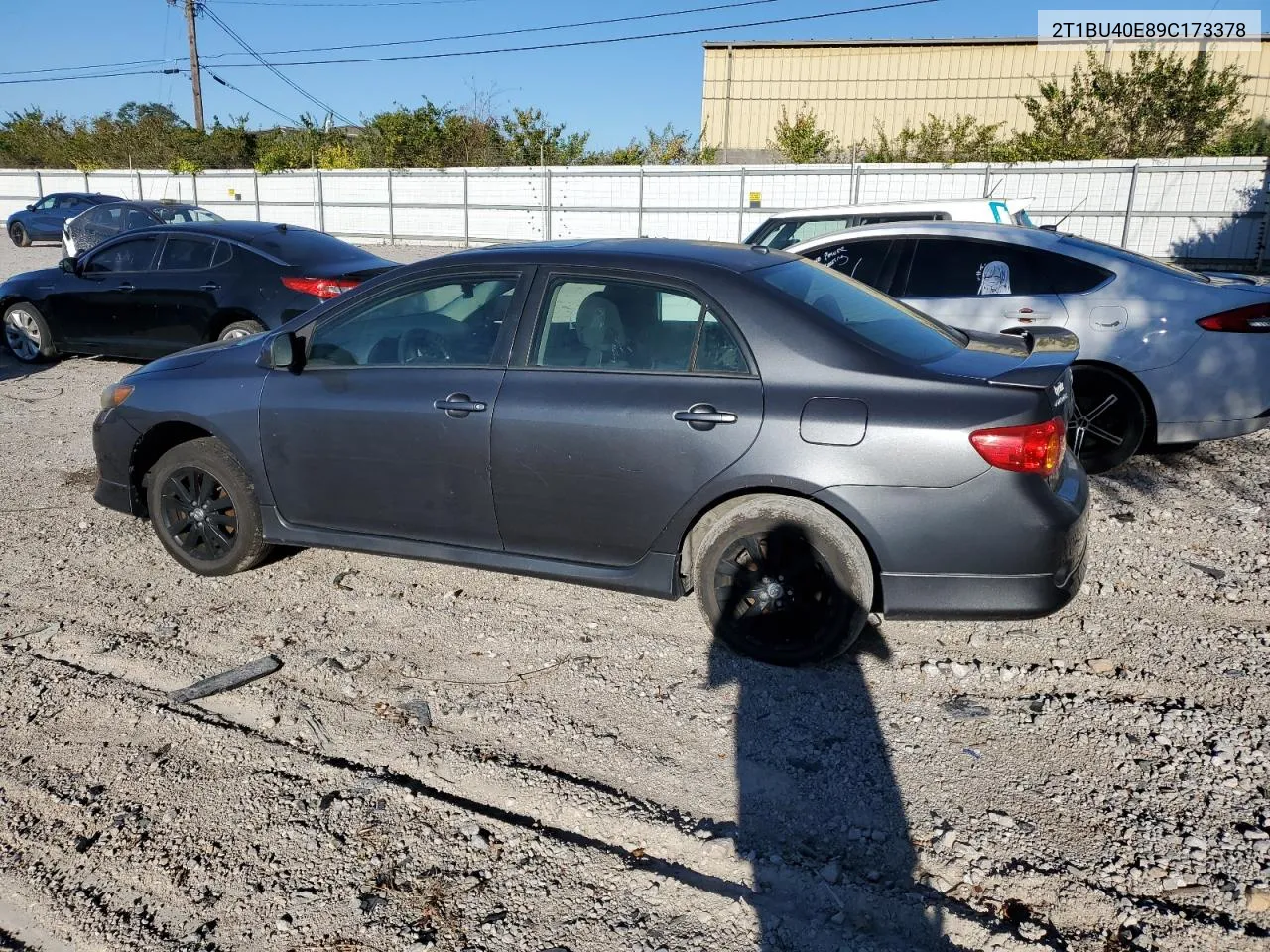 2009 Toyota Corolla Base VIN: 2T1BU40E89C173378 Lot: 73719274