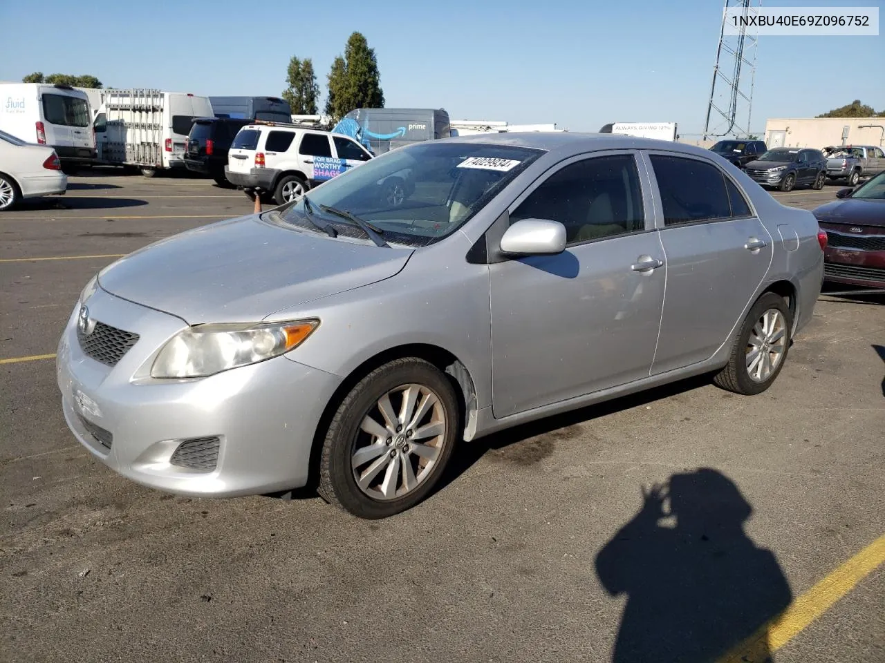 2009 Toyota Corolla Base VIN: 1NXBU40E69Z096752 Lot: 74029934