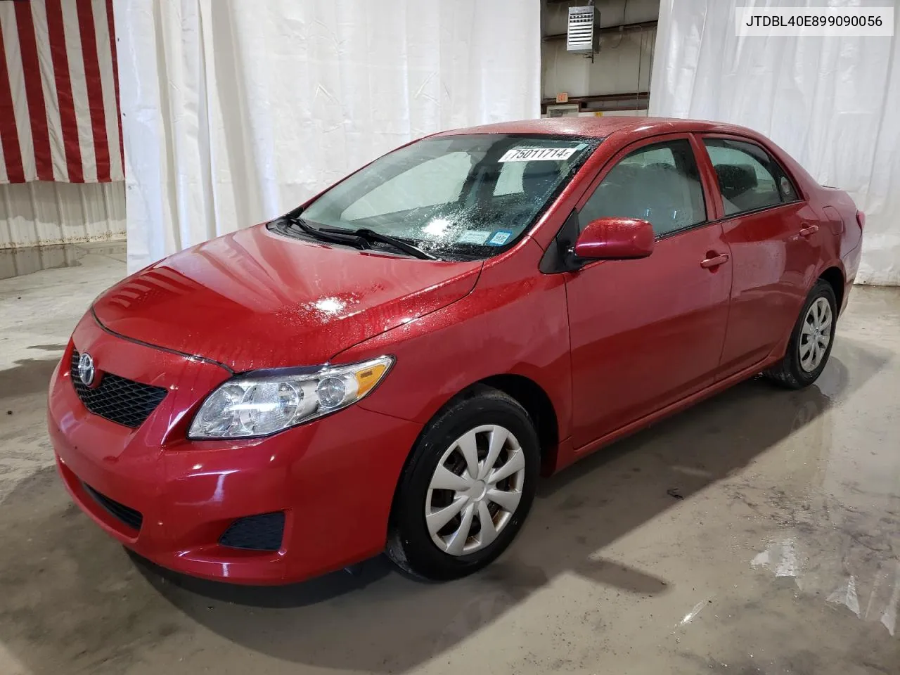 2009 Toyota Corolla Base VIN: JTDBL40E899090056 Lot: 75011714