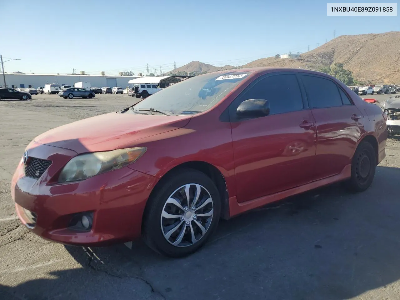 2009 Toyota Corolla Base VIN: 1NXBU40E89Z091858 Lot: 75047714