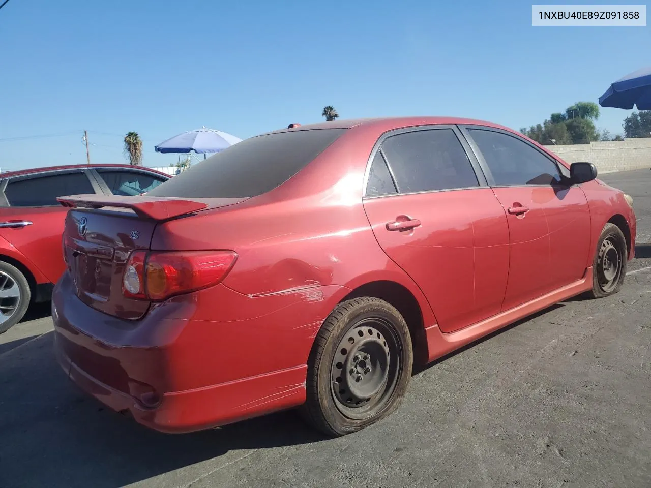 2009 Toyota Corolla Base VIN: 1NXBU40E89Z091858 Lot: 75047714