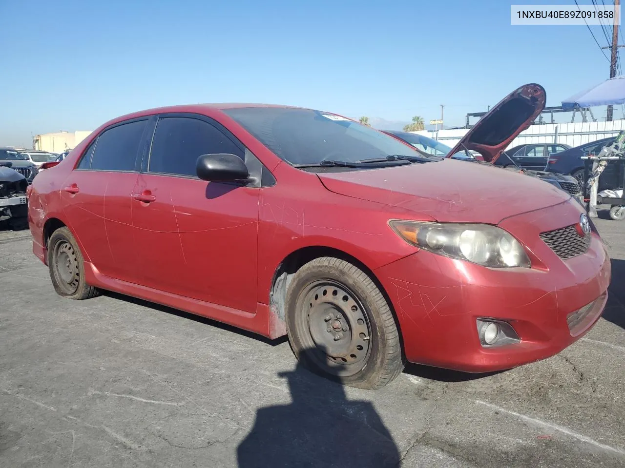 2009 Toyota Corolla Base VIN: 1NXBU40E89Z091858 Lot: 75047714