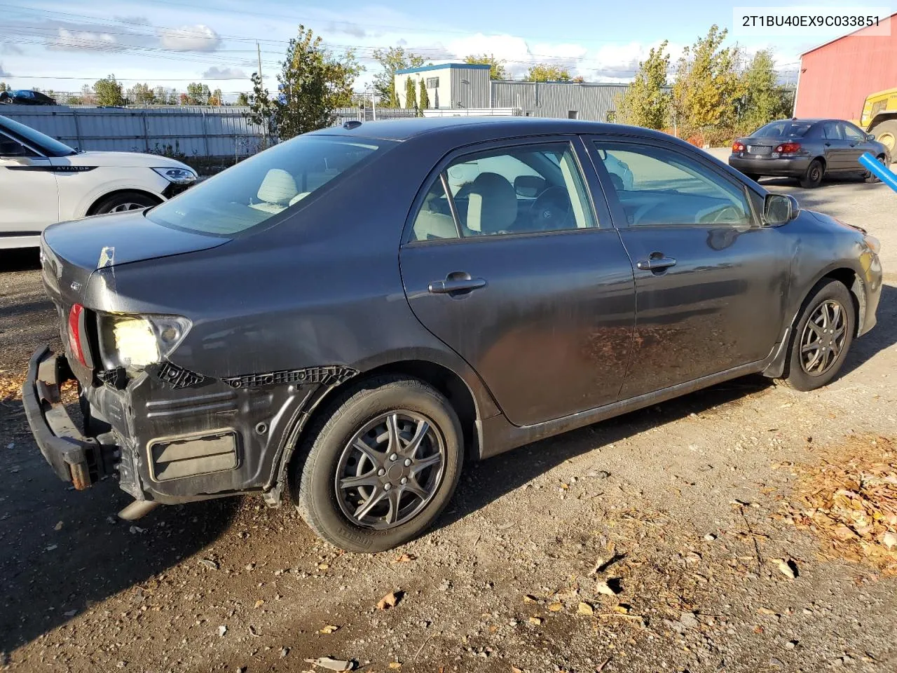 2009 Toyota Corolla Base VIN: 2T1BU40EX9C033851 Lot: 75168584