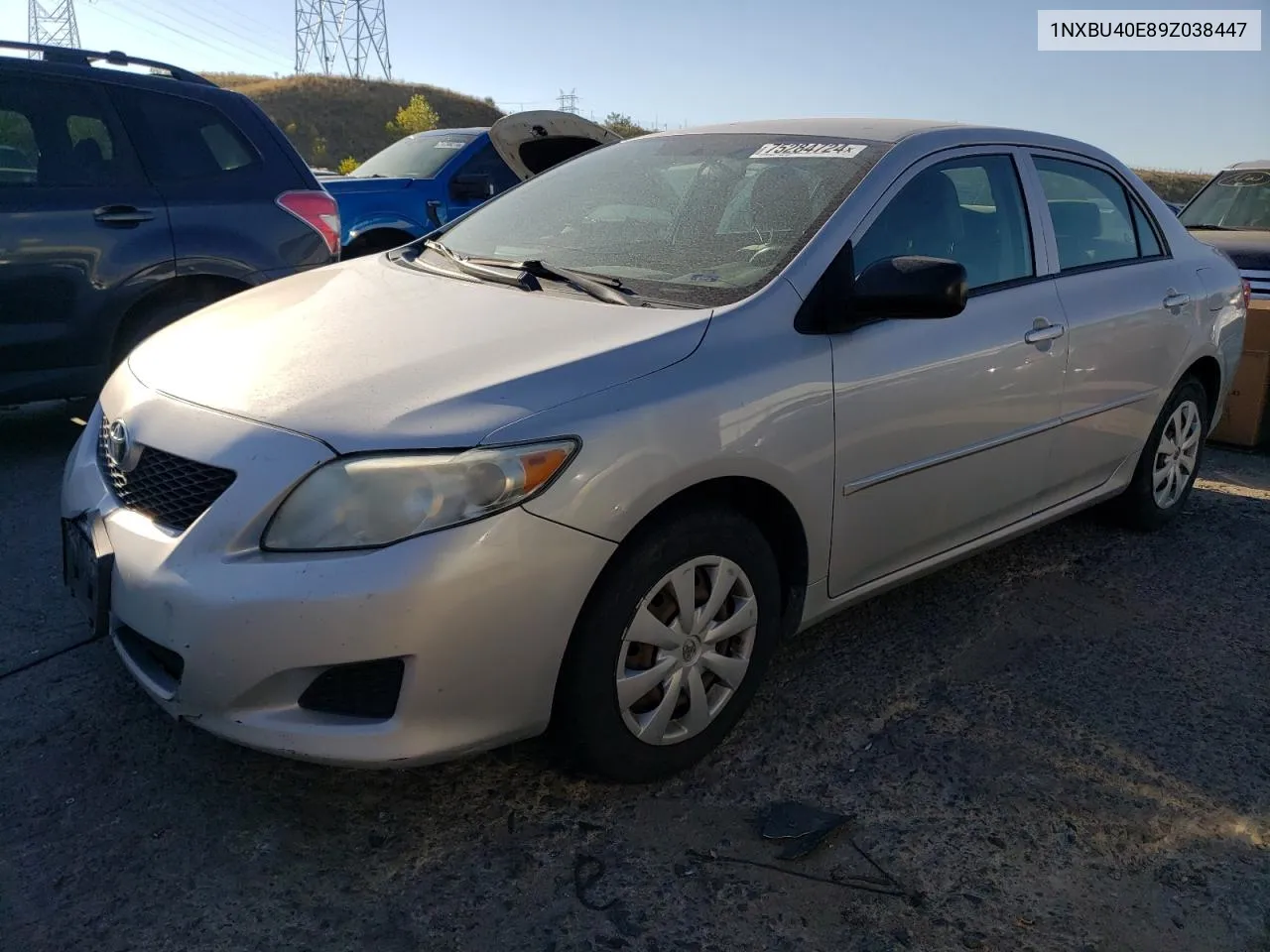 2009 Toyota Corolla Base VIN: 1NXBU40E89Z038447 Lot: 75284724