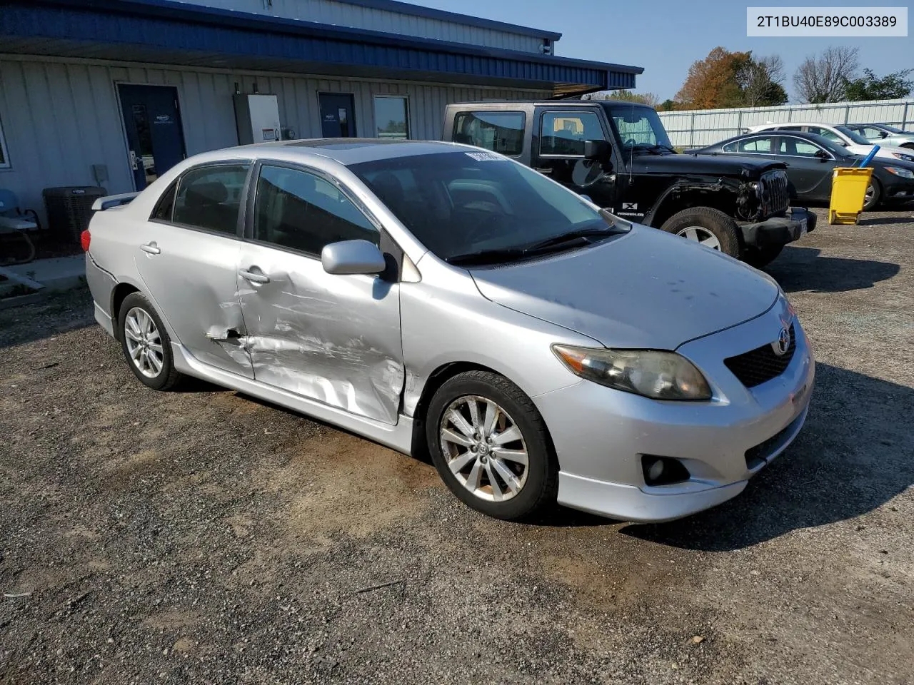 2009 Toyota Corolla Base VIN: 2T1BU40E89C003389 Lot: 75615664