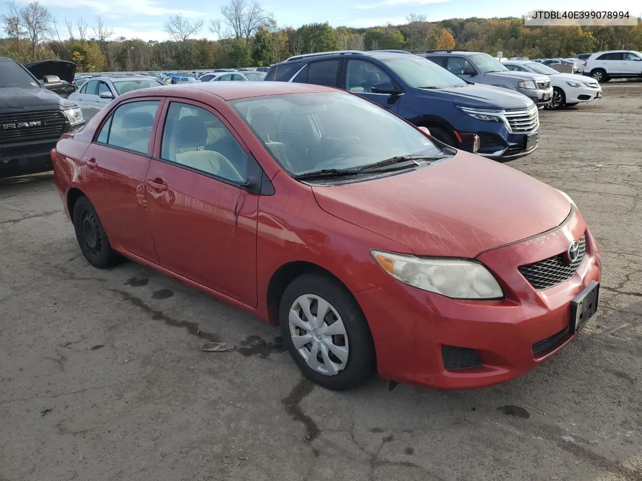 2009 Toyota Corolla Base VIN: JTDBL40E399078994 Lot: 75955804