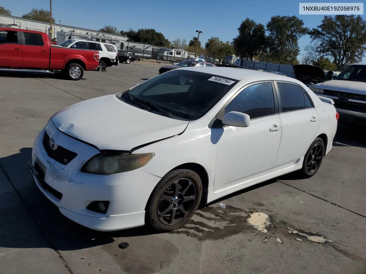 2009 Toyota Corolla Base VIN: 1NXBU40E19Z058975 Lot: 76082294