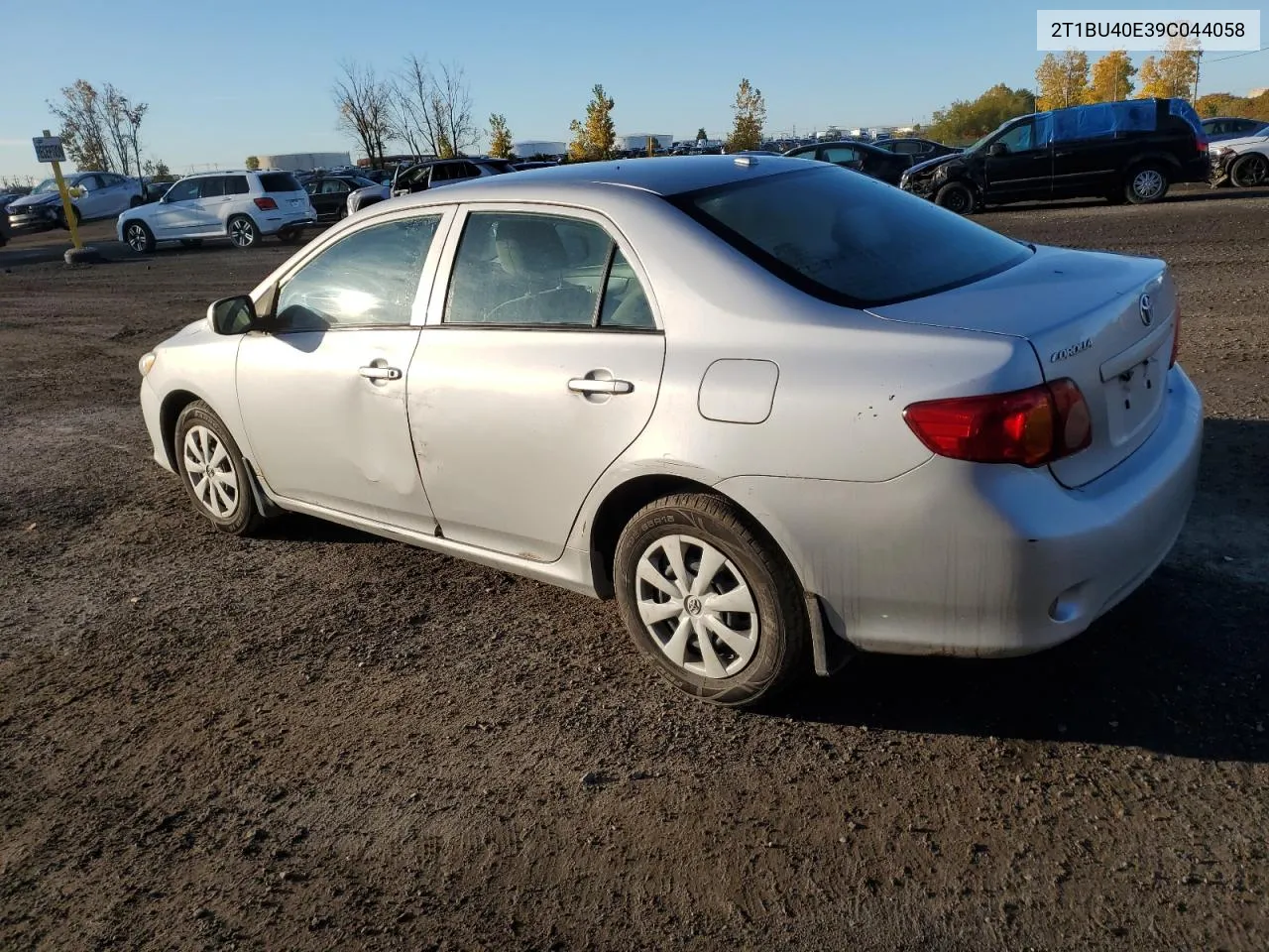 2009 Toyota Corolla Base VIN: 2T1BU40E39C044058 Lot: 76119934