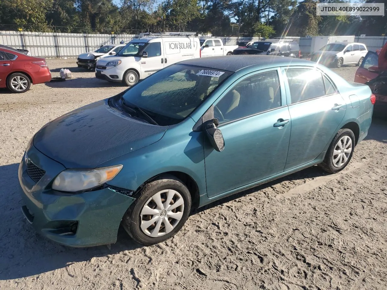 2009 Toyota Corolla Base VIN: JTDBL40E899022999 Lot: 76886974