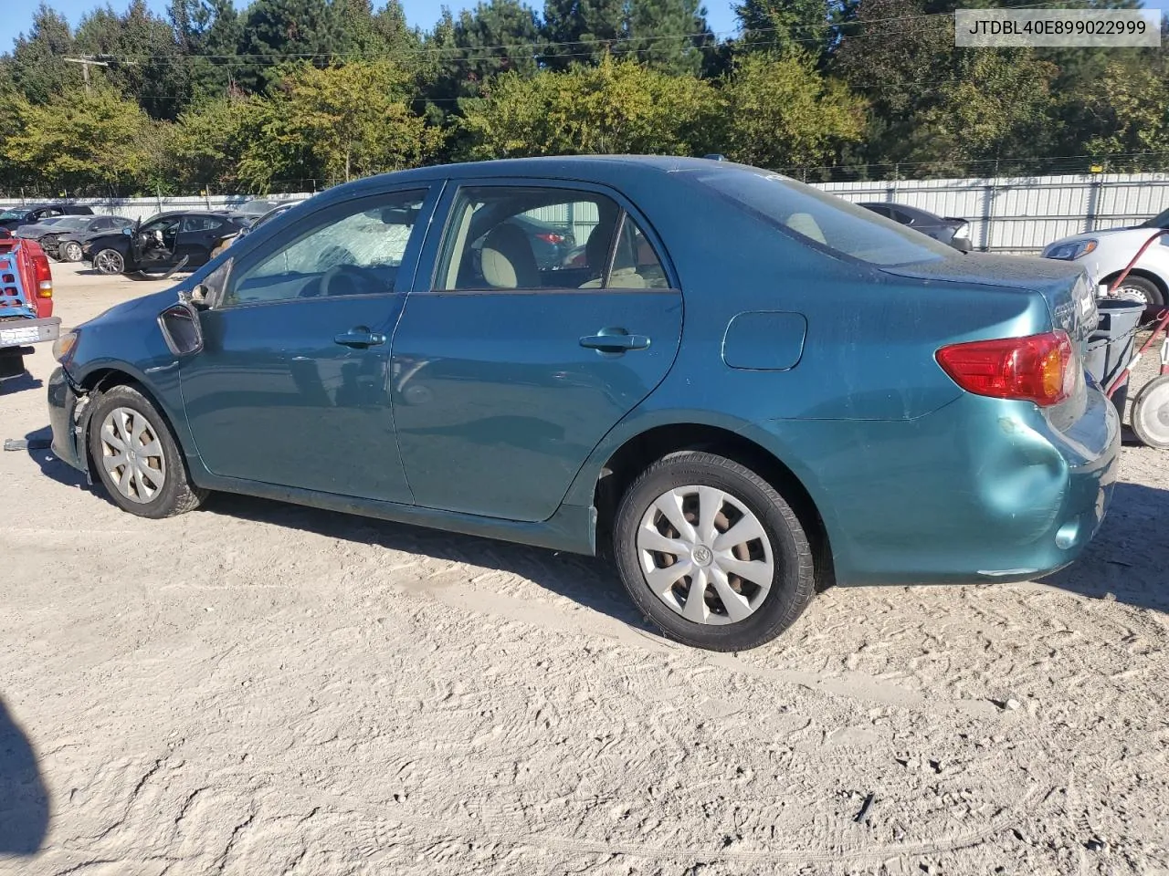 2009 Toyota Corolla Base VIN: JTDBL40E899022999 Lot: 76886974