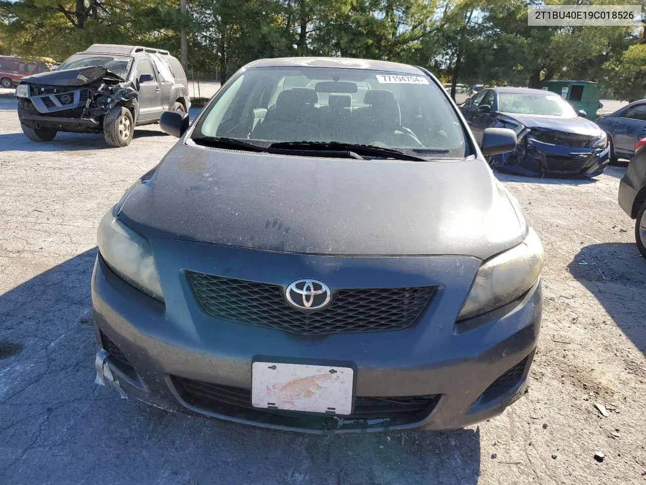 2009 Toyota Corolla Base VIN: 2T1BU40E19C018526 Lot: 77194754