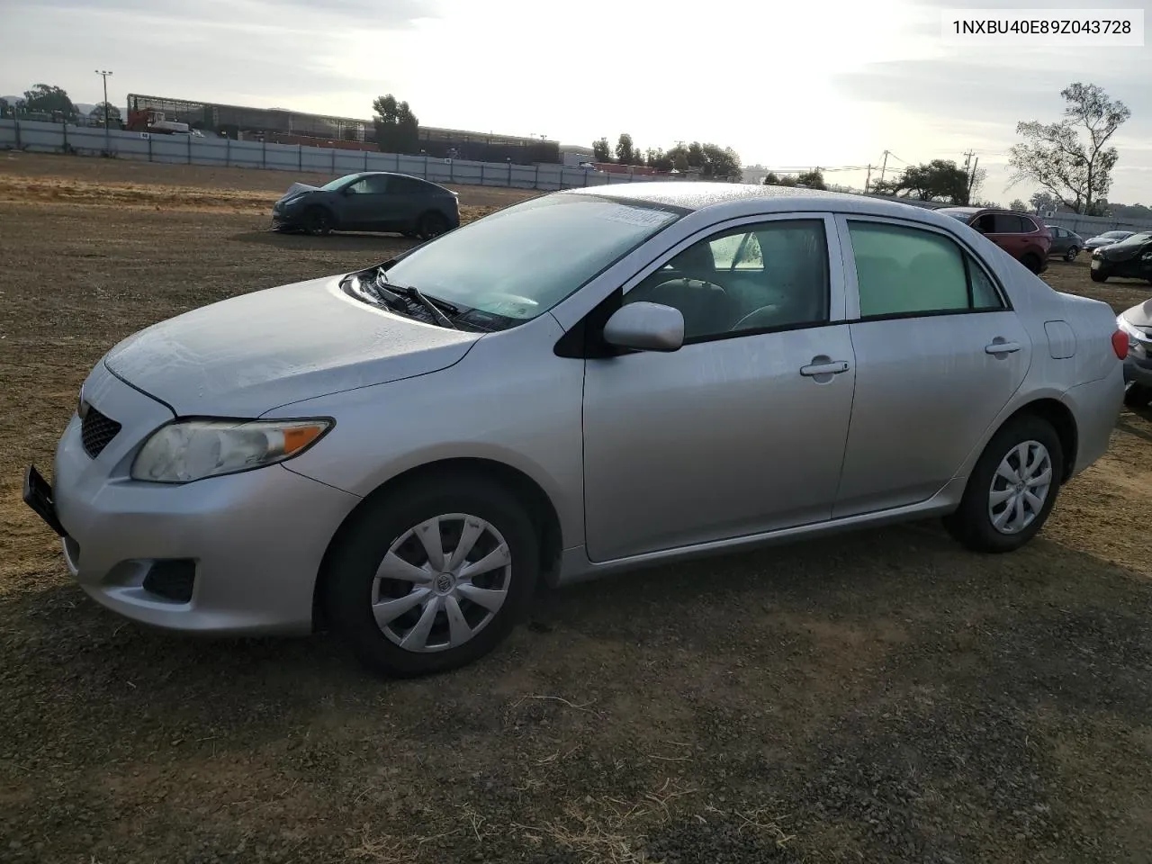 2009 Toyota Corolla Base VIN: 1NXBU40E89Z043728 Lot: 78230194