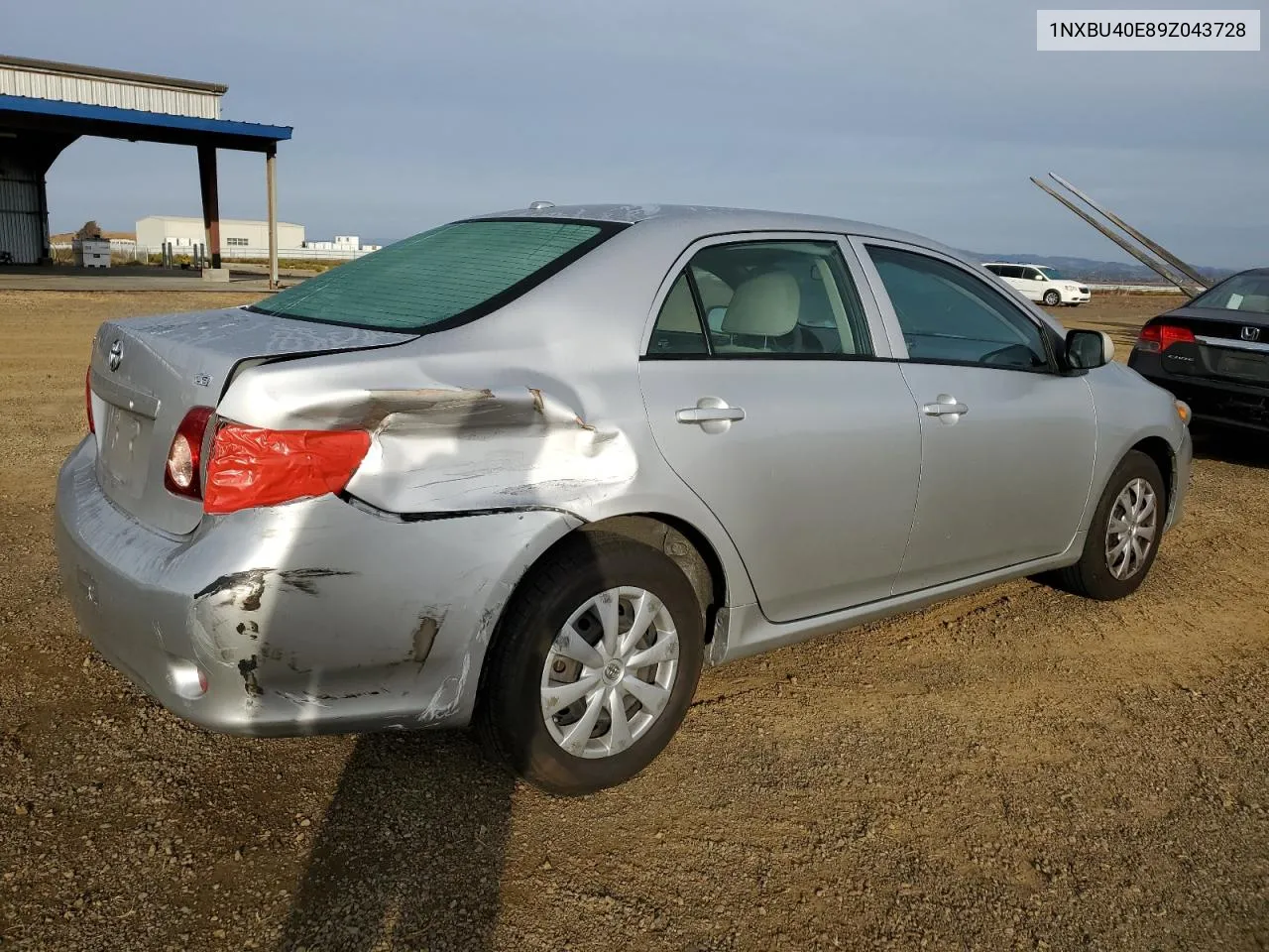 2009 Toyota Corolla Base VIN: 1NXBU40E89Z043728 Lot: 78230194