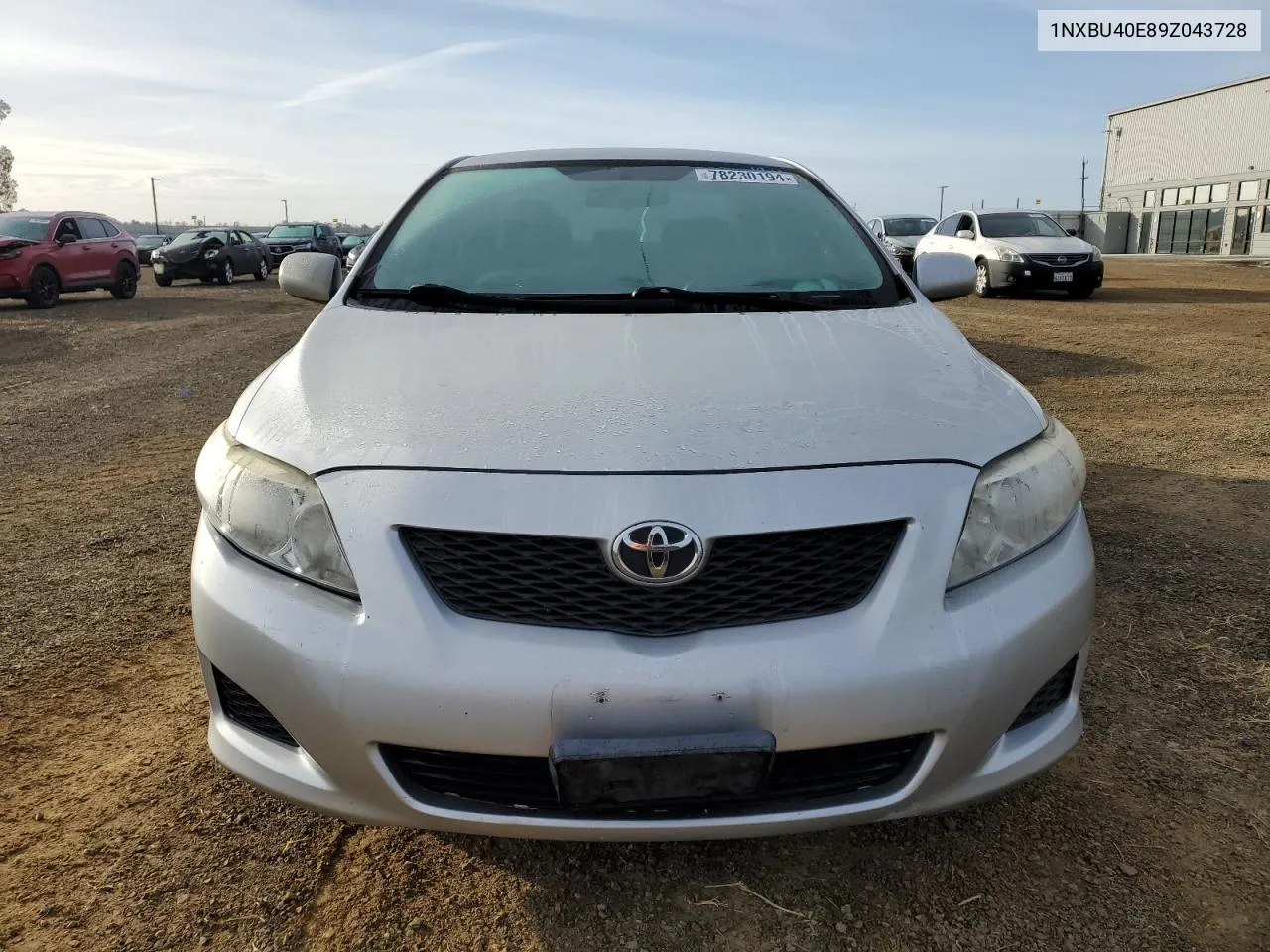 2009 Toyota Corolla Base VIN: 1NXBU40E89Z043728 Lot: 78230194