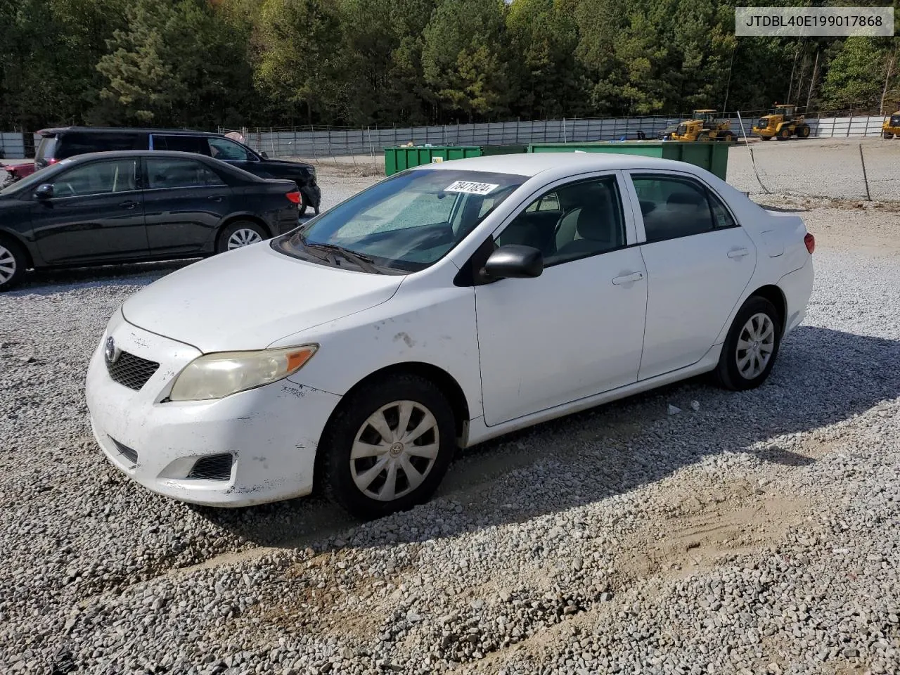 2009 Toyota Corolla Base VIN: JTDBL40E199017868 Lot: 78471824