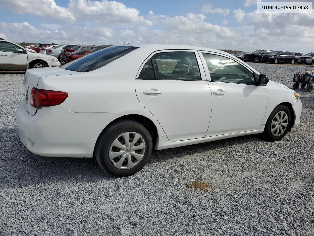 2009 Toyota Corolla Base VIN: JTDBL40E199017868 Lot: 78471824