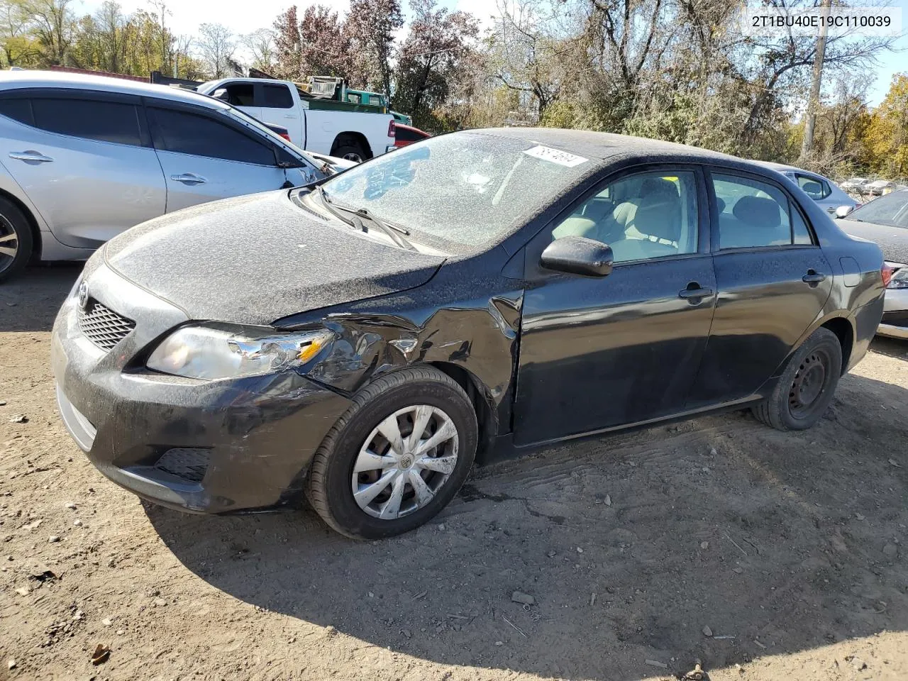 2009 Toyota Corolla Base VIN: 2T1BU40E19C110039 Lot: 78574694