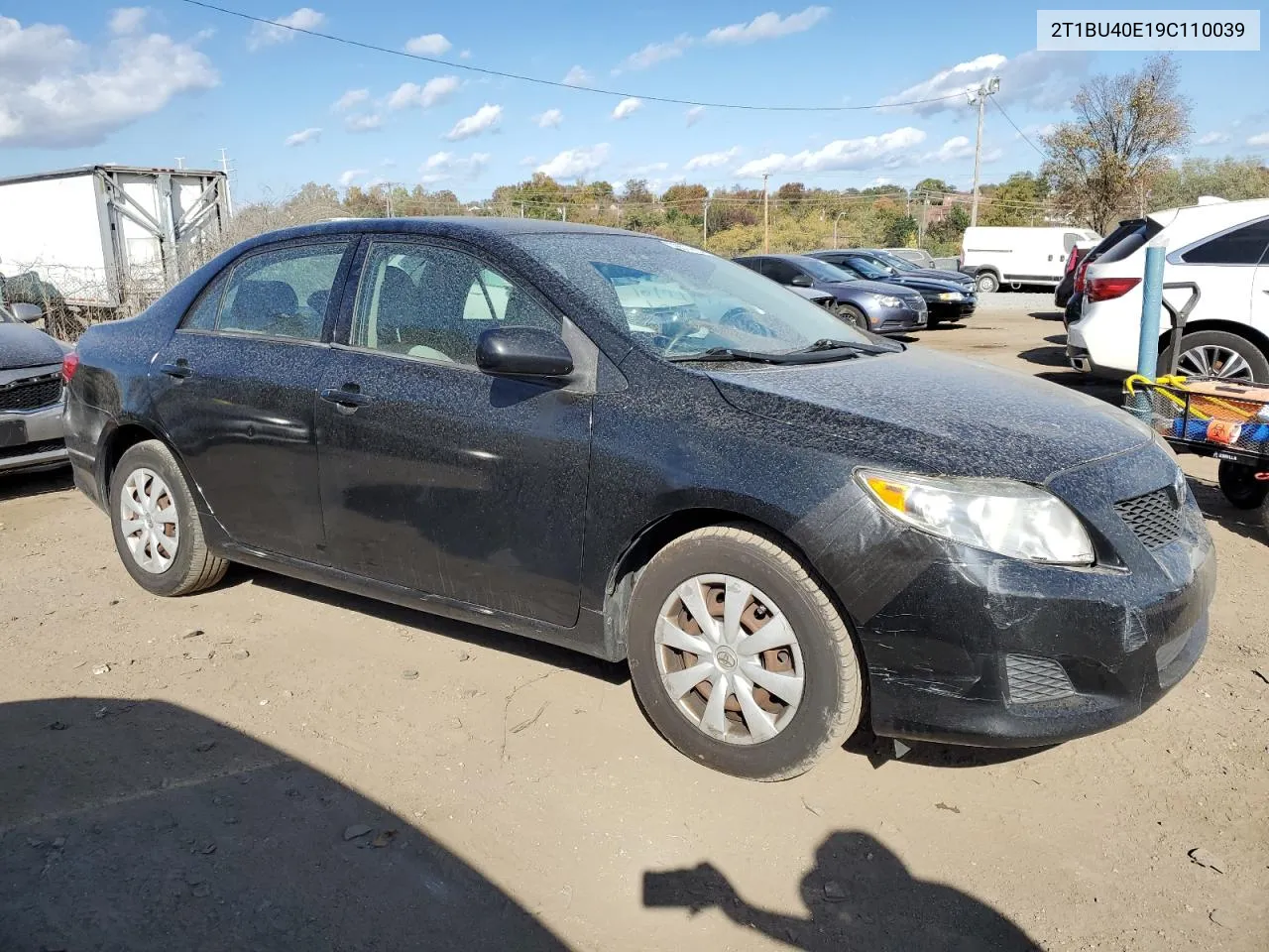 2009 Toyota Corolla Base VIN: 2T1BU40E19C110039 Lot: 78574694