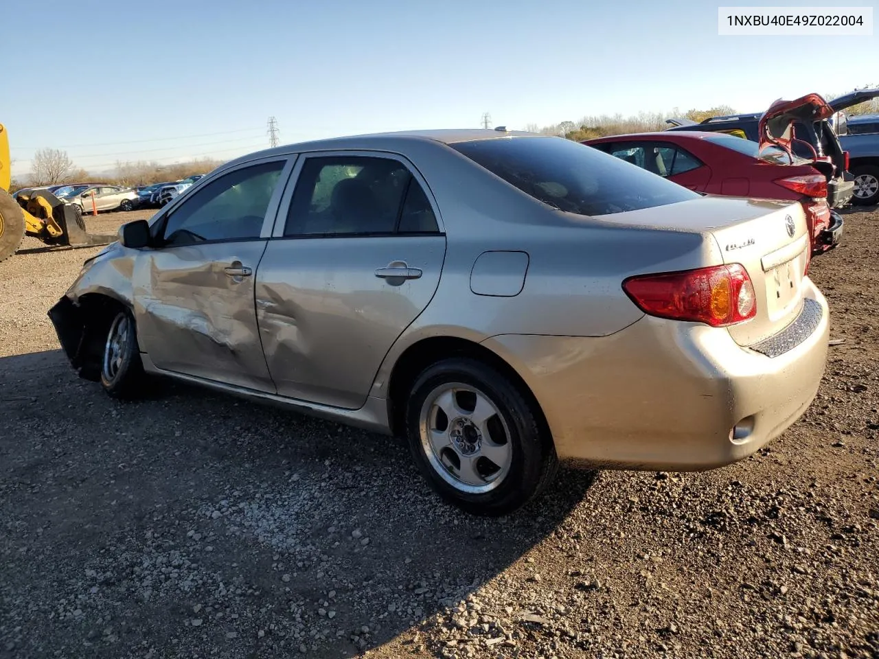 2009 Toyota Corolla Base VIN: 1NXBU40E49Z022004 Lot: 78822054