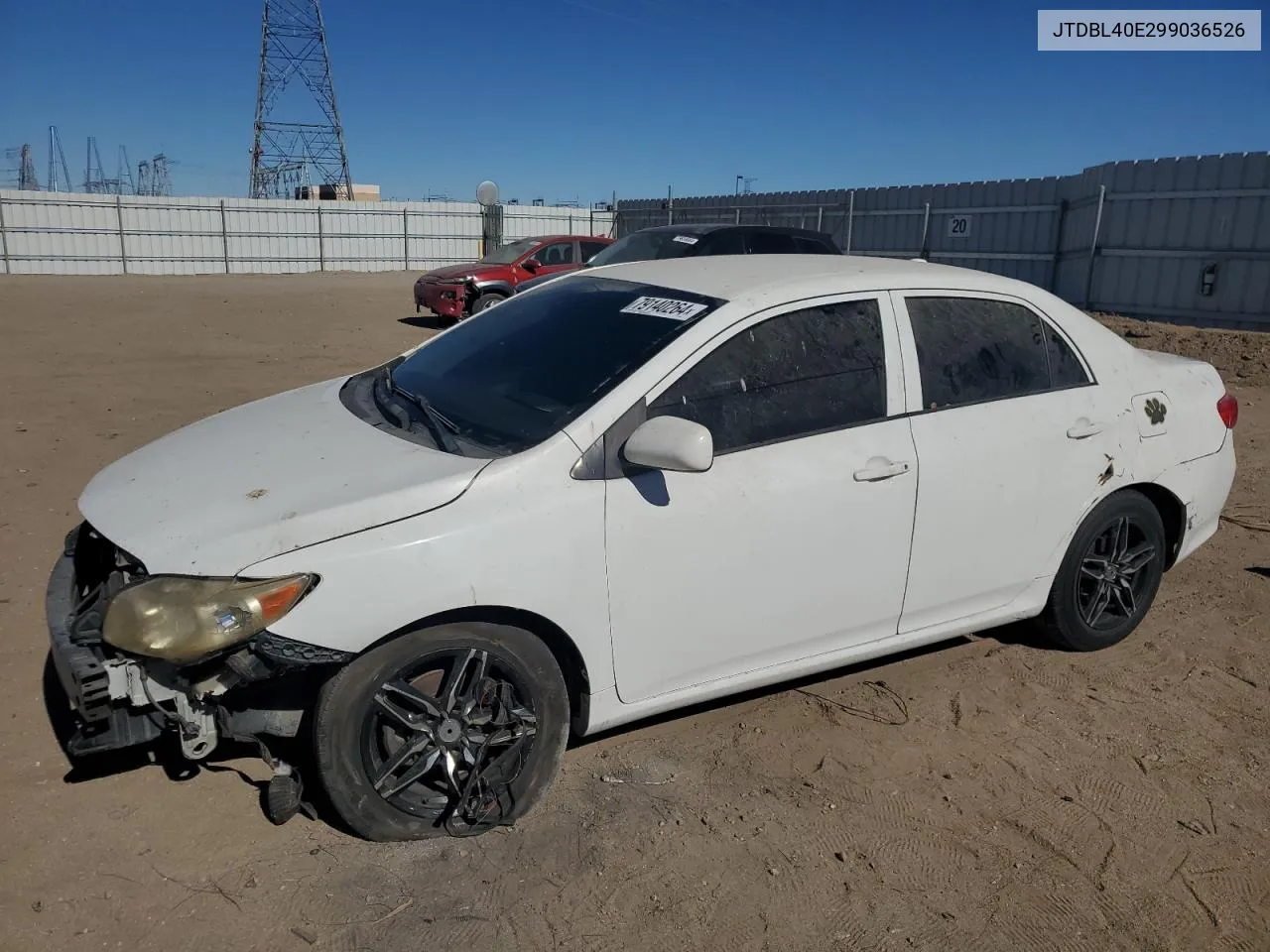 2009 Toyota Corolla Base VIN: JTDBL40E299036526 Lot: 79140264