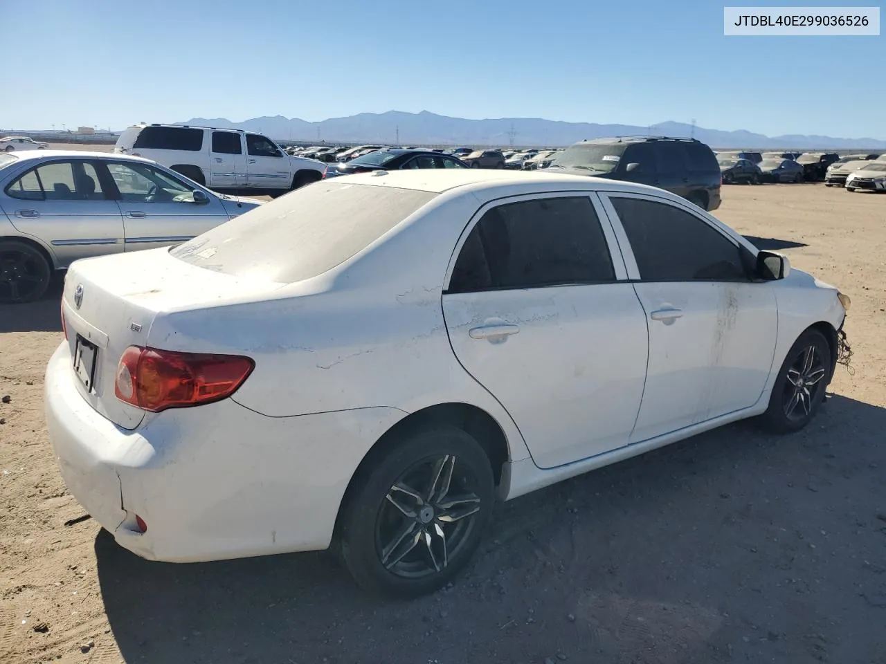 2009 Toyota Corolla Base VIN: JTDBL40E299036526 Lot: 79140264