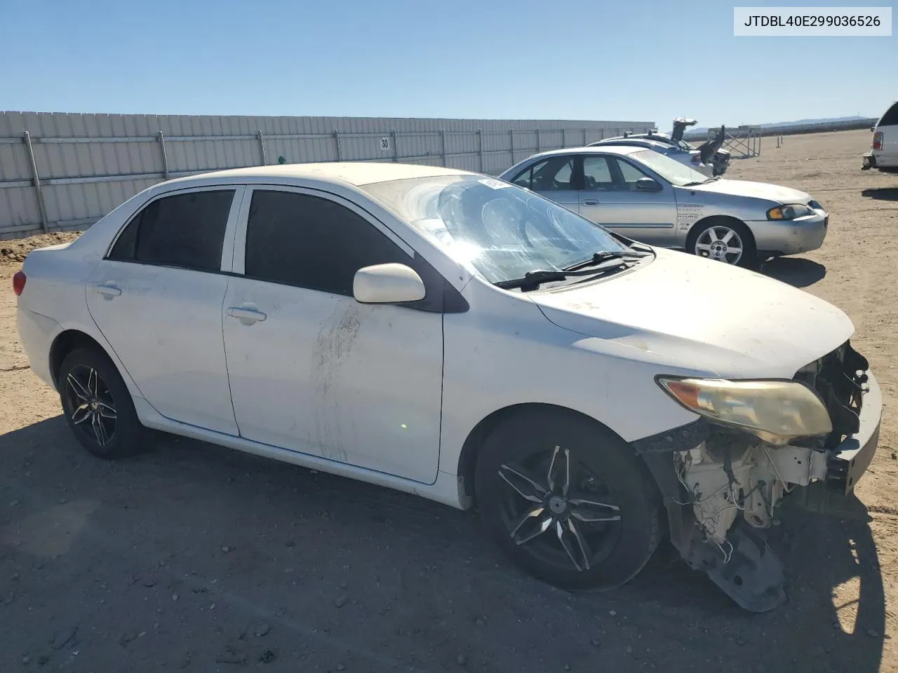 2009 Toyota Corolla Base VIN: JTDBL40E299036526 Lot: 79140264