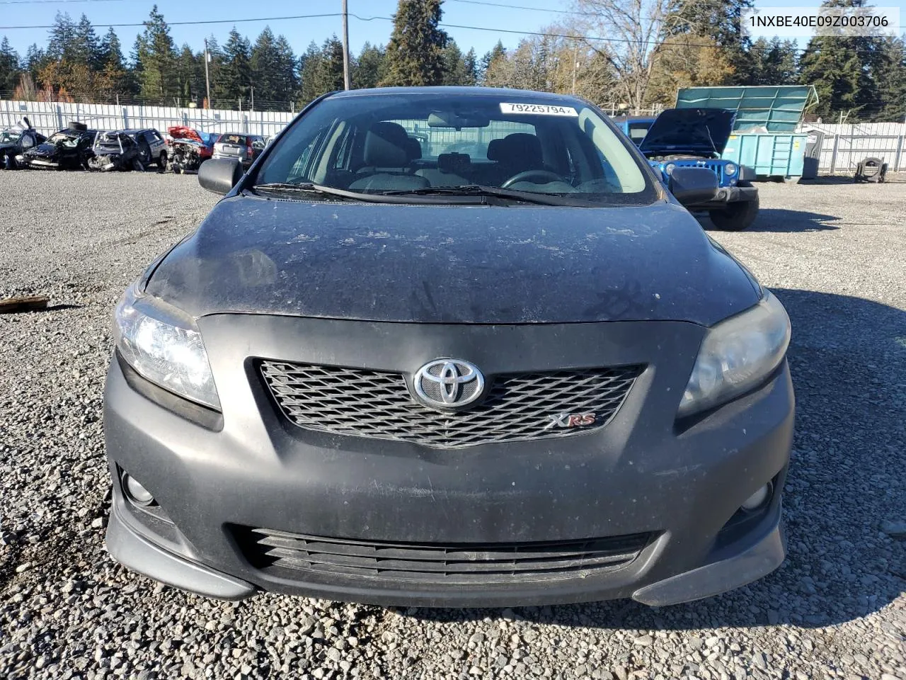 2009 Toyota Corolla Xrs VIN: 1NXBE40E09Z003706 Lot: 79225794