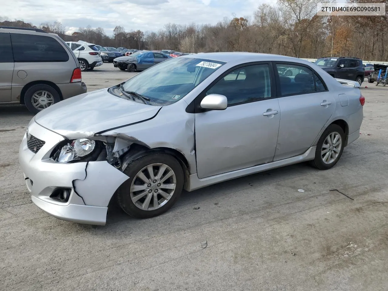 2009 Toyota Corolla Base VIN: 2T1BU40E69C090581 Lot: 79278684