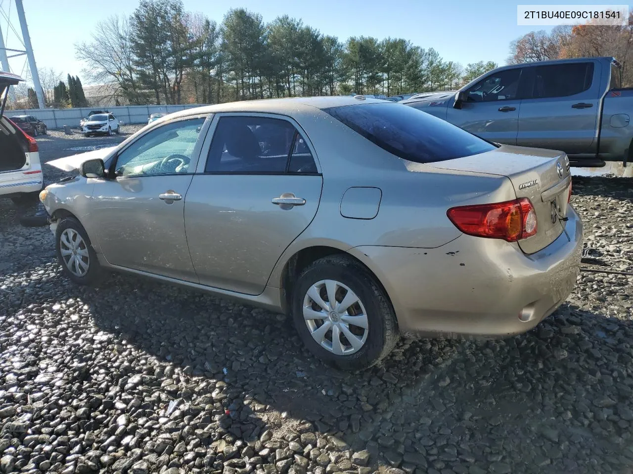 2009 Toyota Corolla Base VIN: 2T1BU40E09C181541 Lot: 80054874