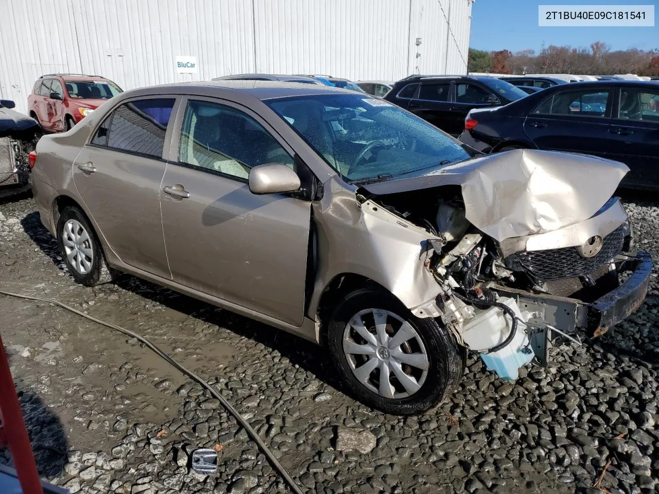 2009 Toyota Corolla Base VIN: 2T1BU40E09C181541 Lot: 80054874