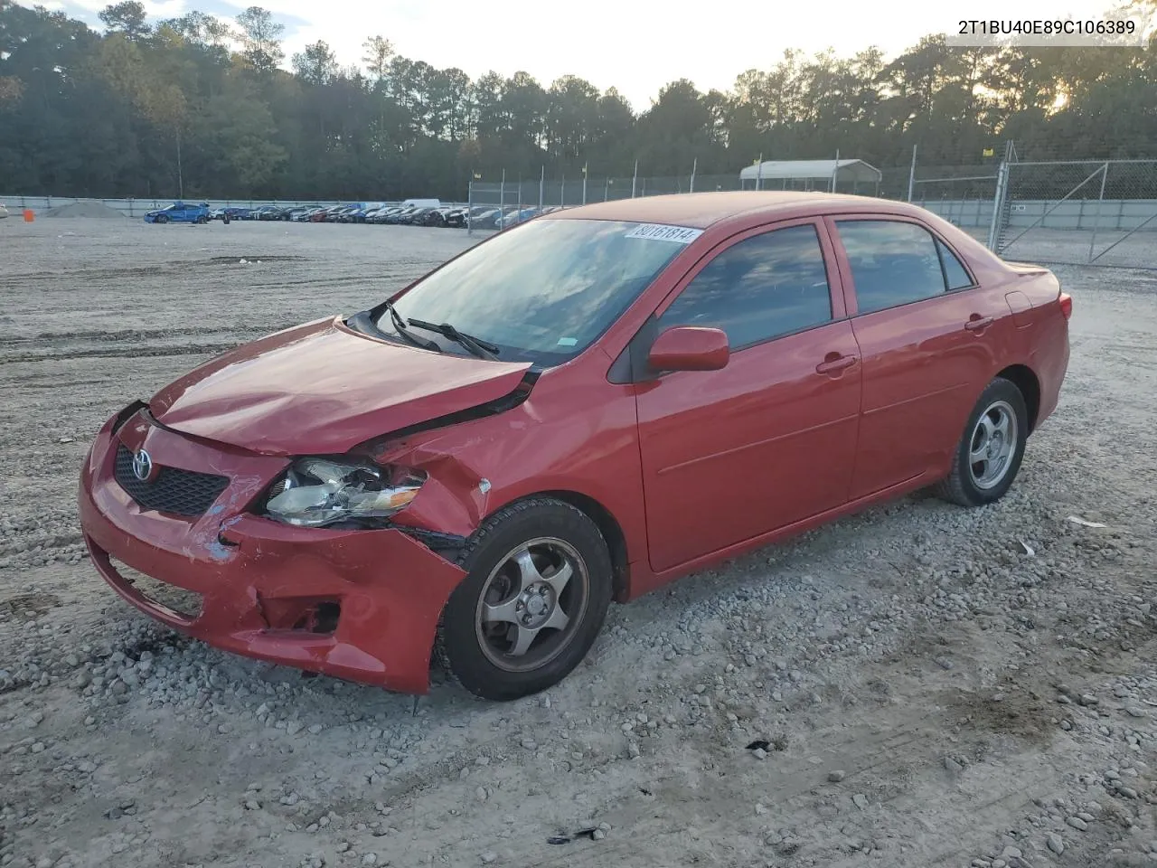 2009 Toyota Corolla Base VIN: 2T1BU40E89C106389 Lot: 80161814