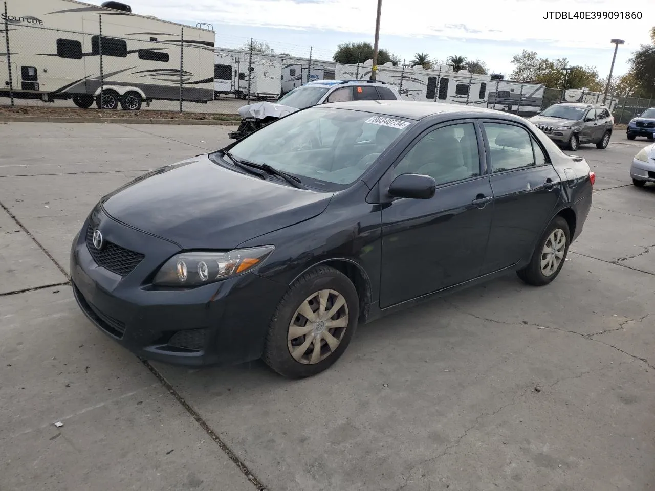 2009 Toyota Corolla Base VIN: JTDBL40E399091860 Lot: 80340734