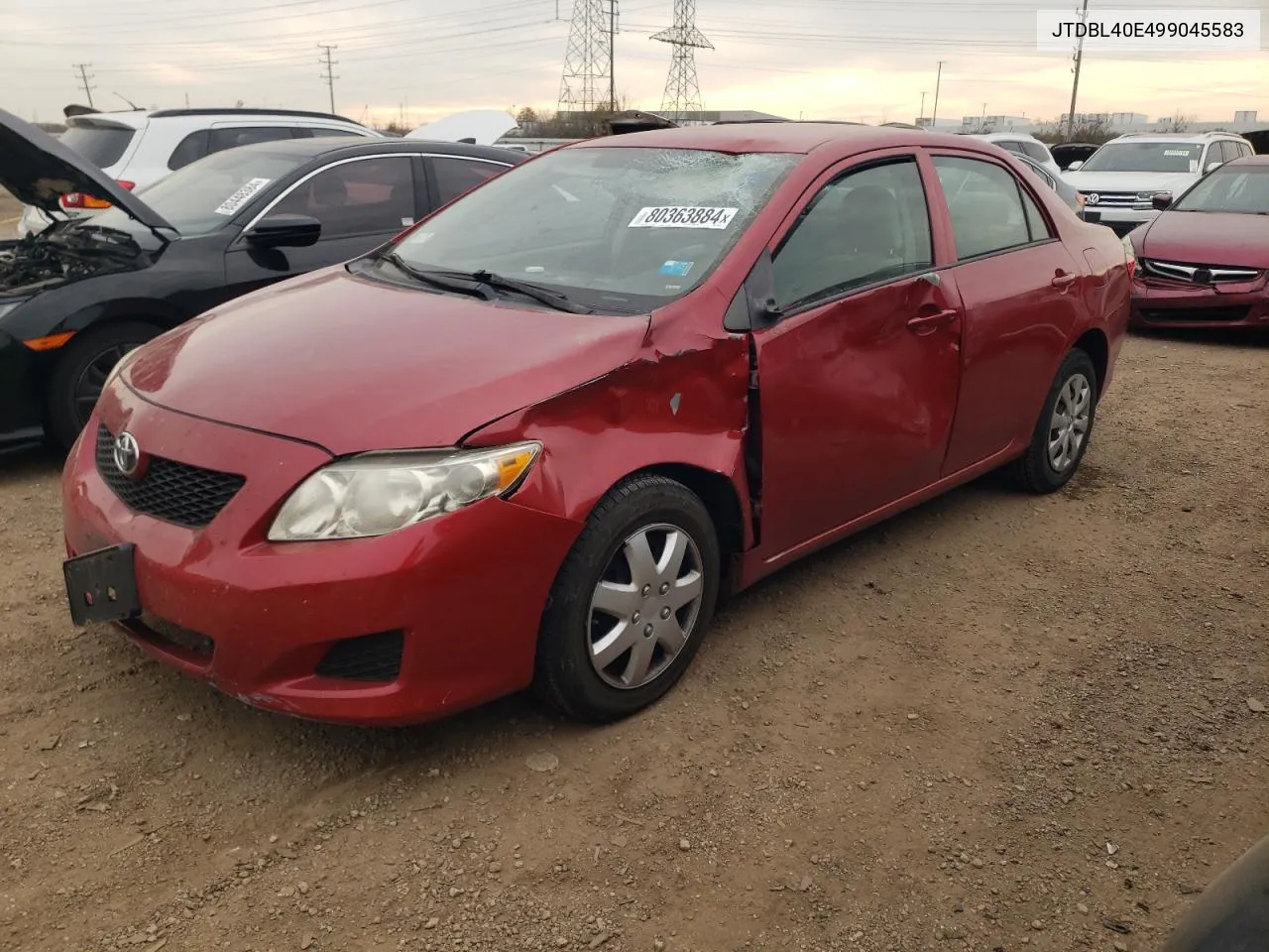 2009 Toyota Corolla Base VIN: JTDBL40E499045583 Lot: 80363884