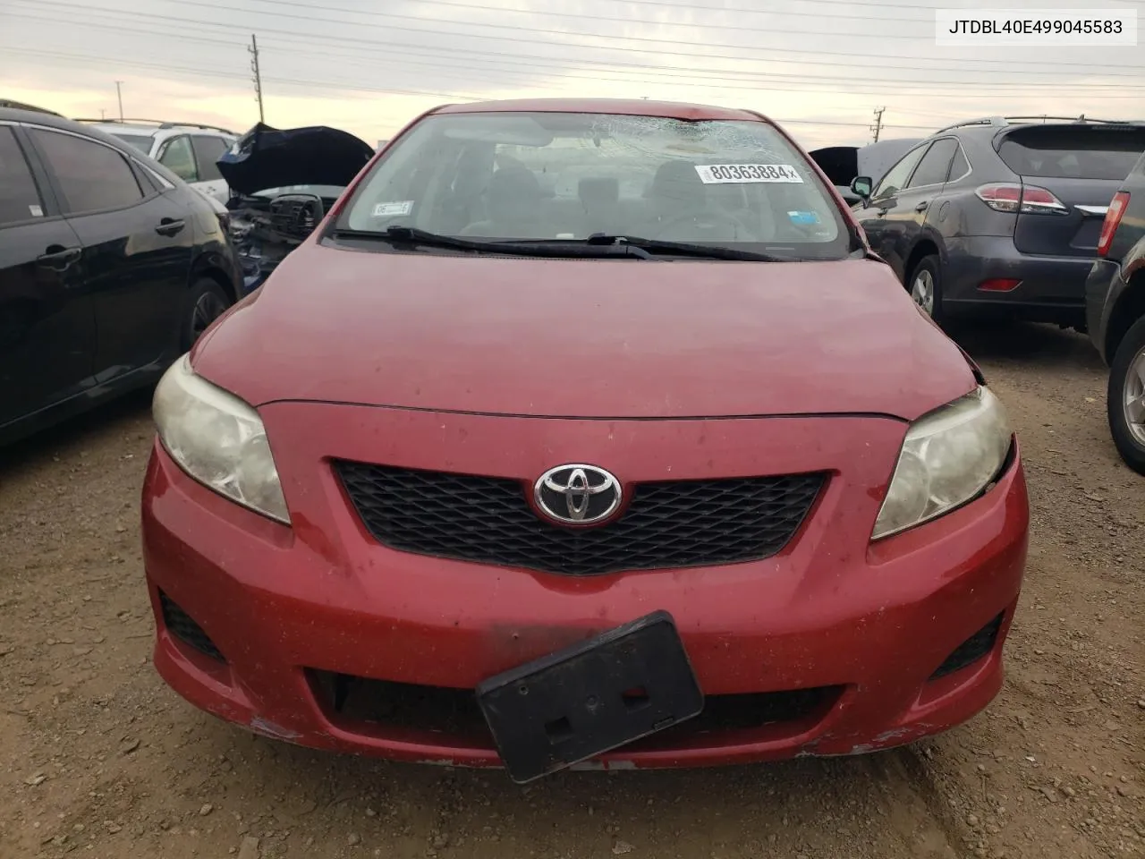 2009 Toyota Corolla Base VIN: JTDBL40E499045583 Lot: 80363884