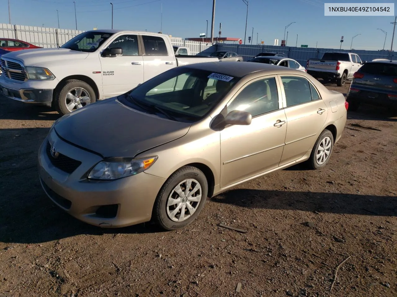 2009 Toyota Corolla Base VIN: 1NXBU40E49Z104542 Lot: 80485314