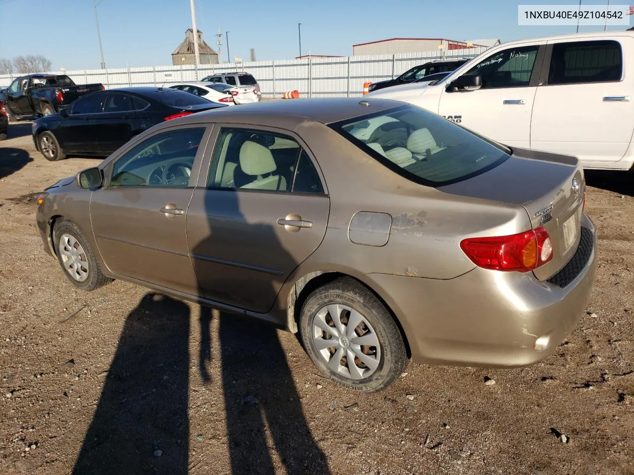 2009 Toyota Corolla Base VIN: 1NXBU40E49Z104542 Lot: 80485314