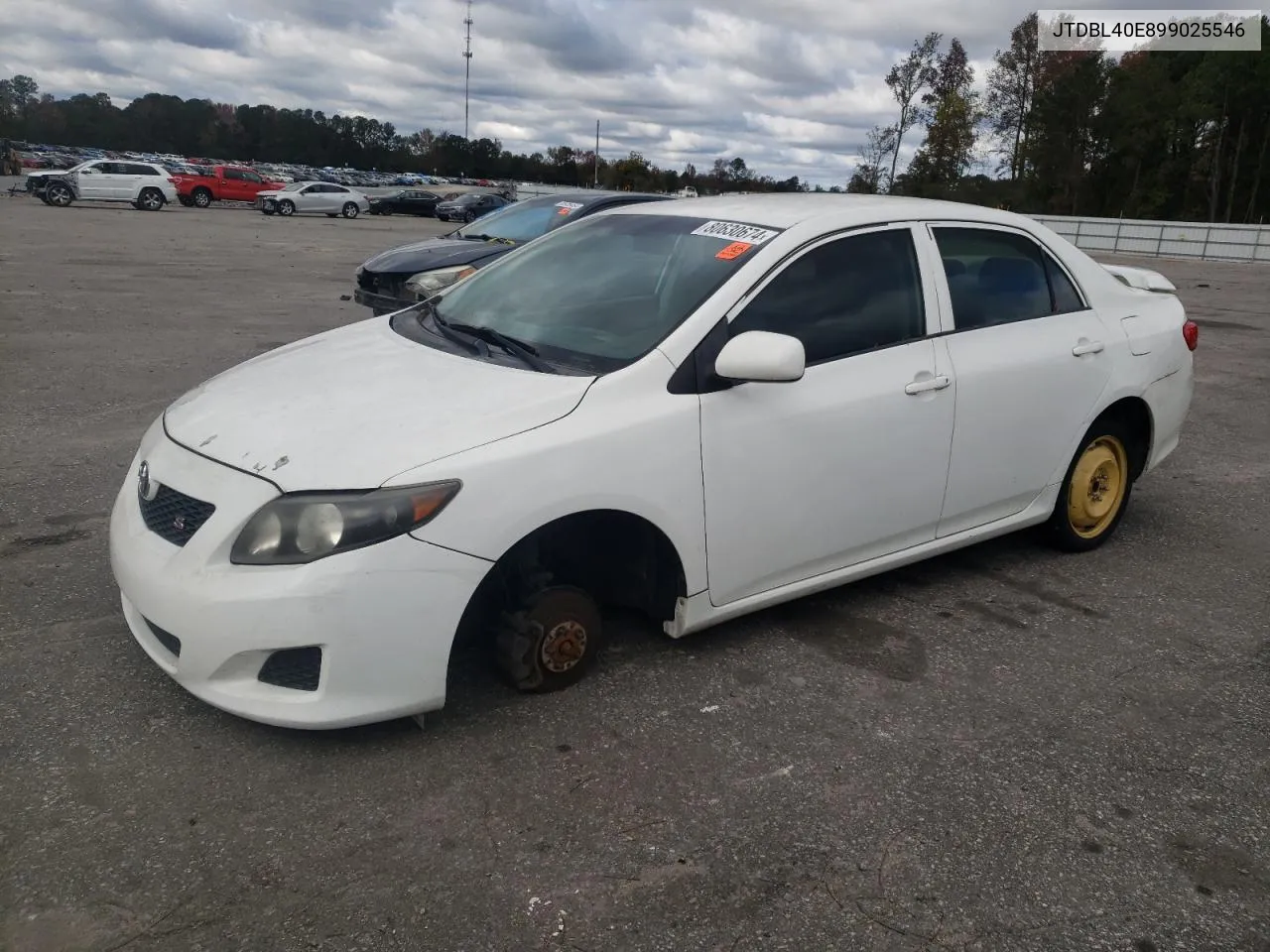 2009 Toyota Corolla Base VIN: JTDBL40E899025546 Lot: 80630674